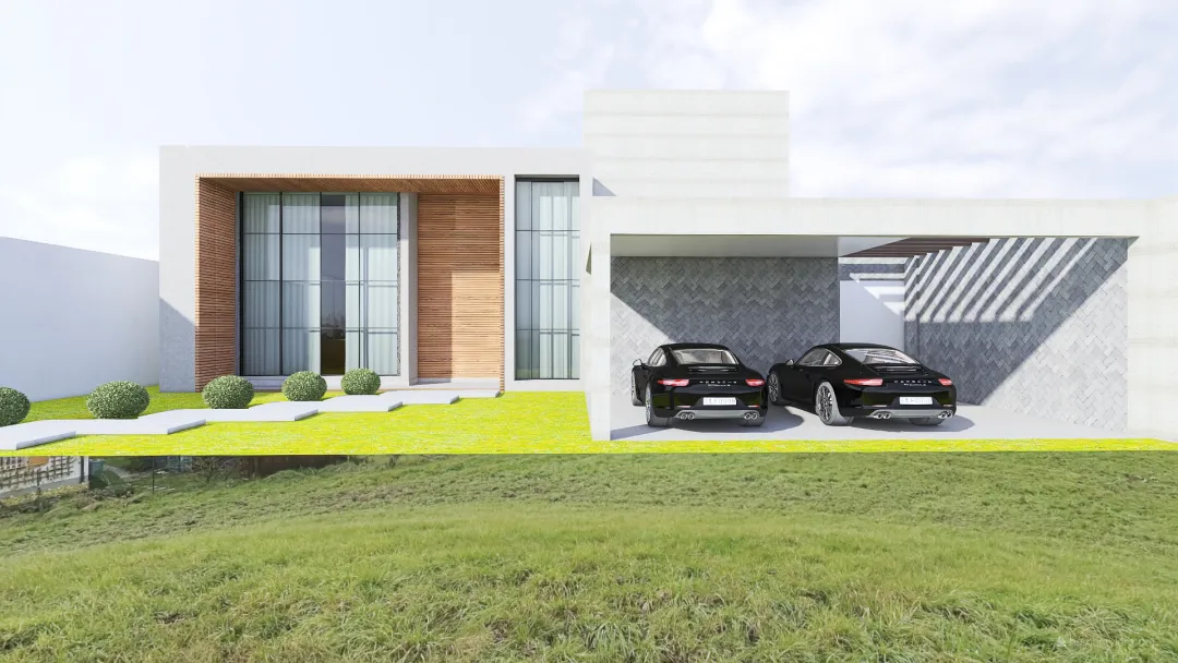 Casa André - GARAGEM E  ENTRADA 3d design renderings