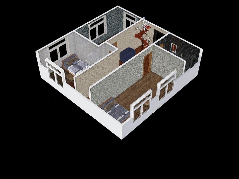 second floor 3d design renderings
