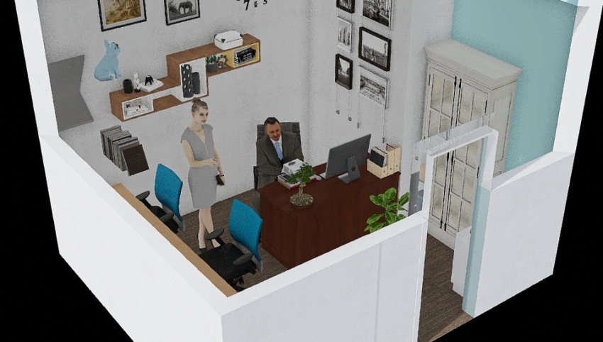 Trang's office 3d design picture 12.23