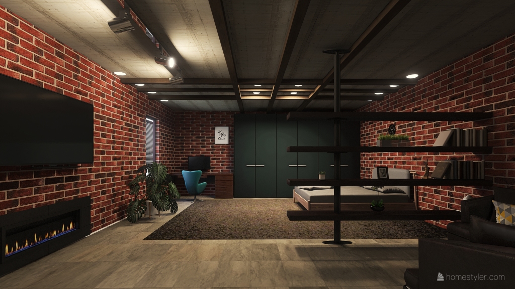 Studia Loft by Anastasia Smirnova 3d design renderings