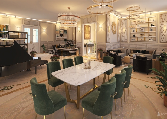 #HSDA2020Residential＂luxury reception hall Design Rendering