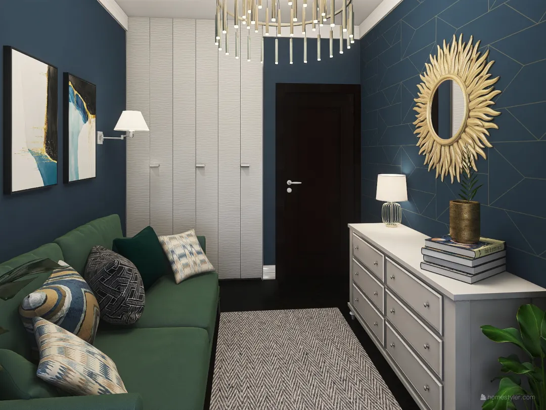 Master badroom 3d design renderings