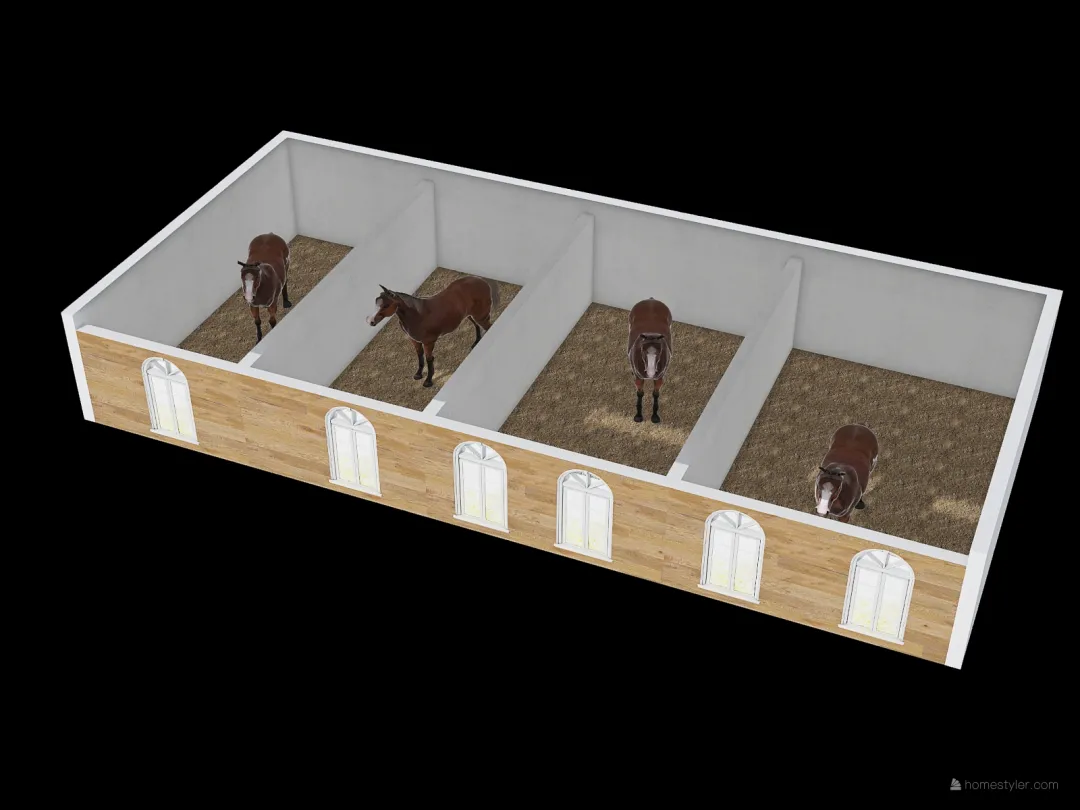 horse 3d design renderings