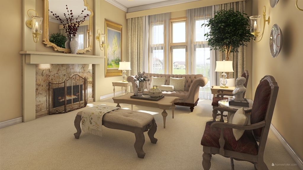renee living room 3d design renderings