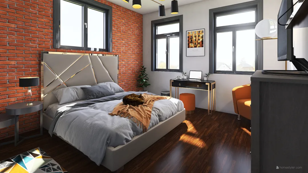 S.M Adult Bedroom 3d design renderings