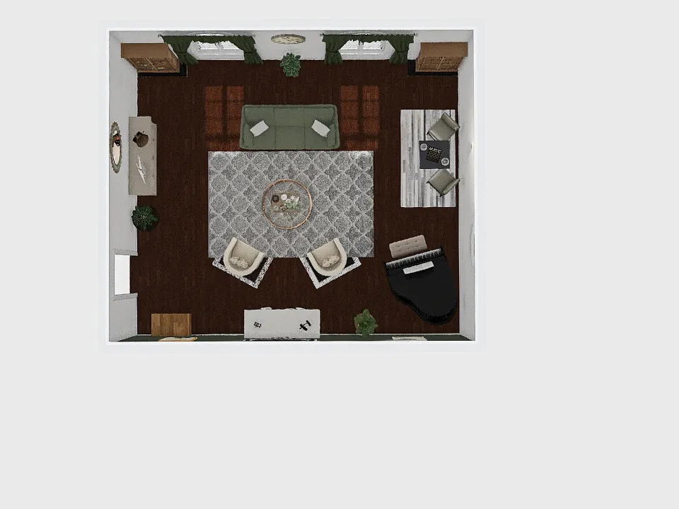 Midterm Living Room 3d design renderings