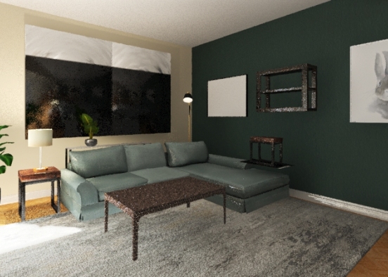 Jenn Farmhouse Living room Design Rendering