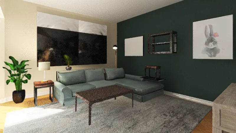 Jenn Farmhouse Living room 3d design renderings