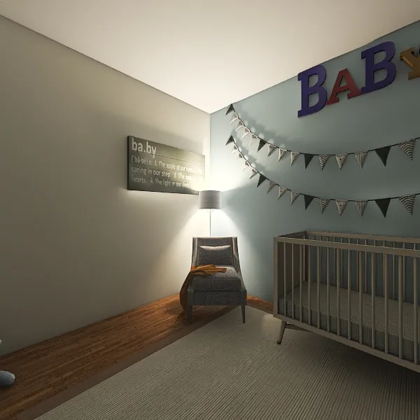 Baby's bedroom 3d design renderings