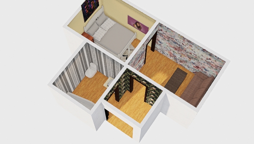 house: 1 bed: 1 bath 3d design picture 44.07
