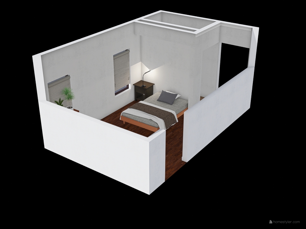 Crown Point Bedroom 3d design renderings