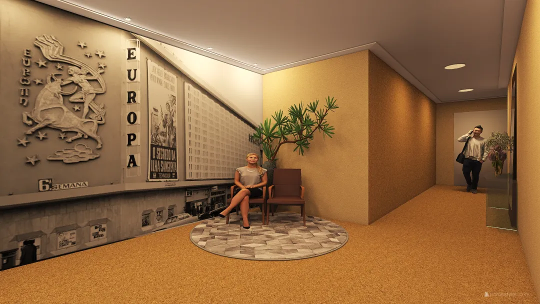 Edificio Europa - Hall de entrada 2 3d design renderings
