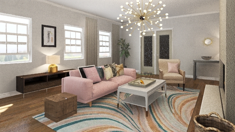 Lucy's New Living Room 3d design renderings