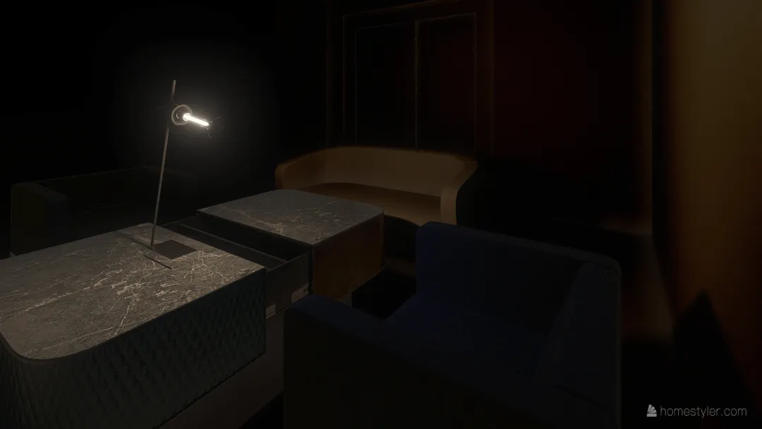 dark room 3d design renderings