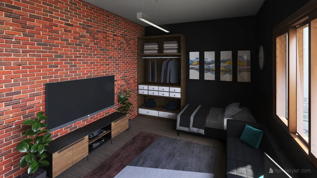 habitacion pequeña 3d design renderings