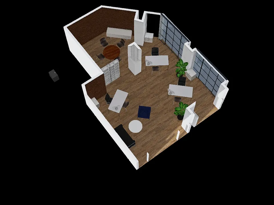 Oficina 6 Blanco 3d design renderings