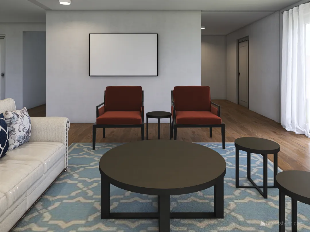 Kristen Living Room 3d design renderings