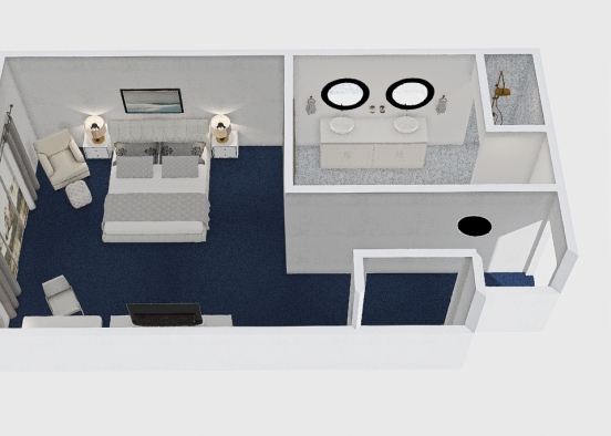 hotel project bedroom Design Rendering