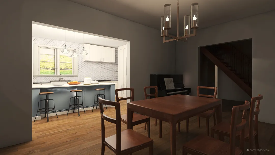 Ross Home 3 level reno 3d design renderings