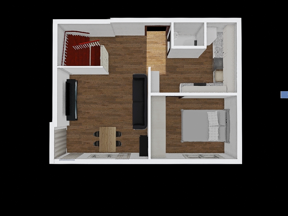 P1N - wejscie z kuchni 3d design renderings