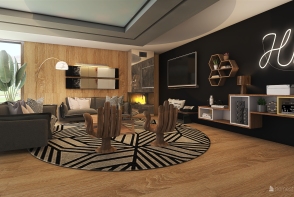 Wooden Apartment Design Rendering