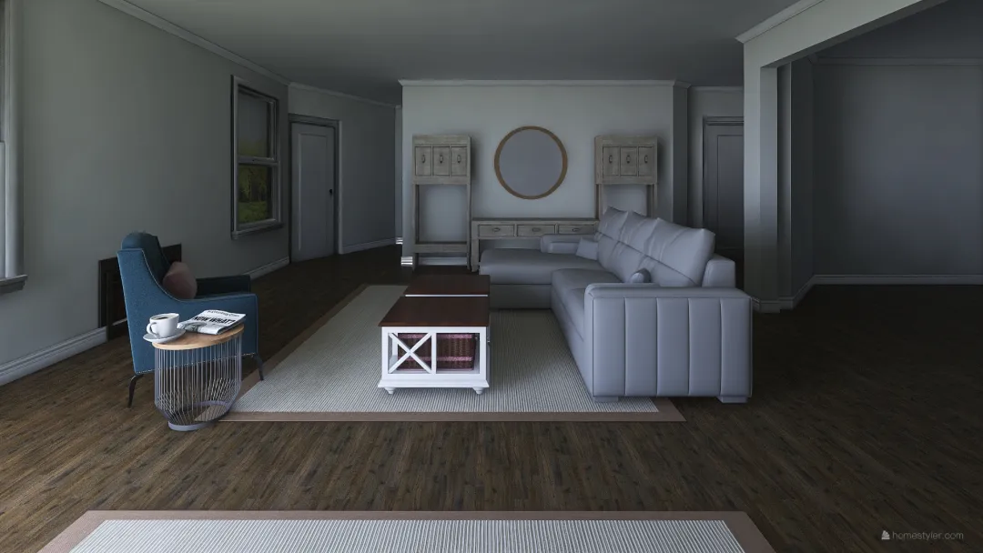 Jesse Hampl Living Room 3d design renderings