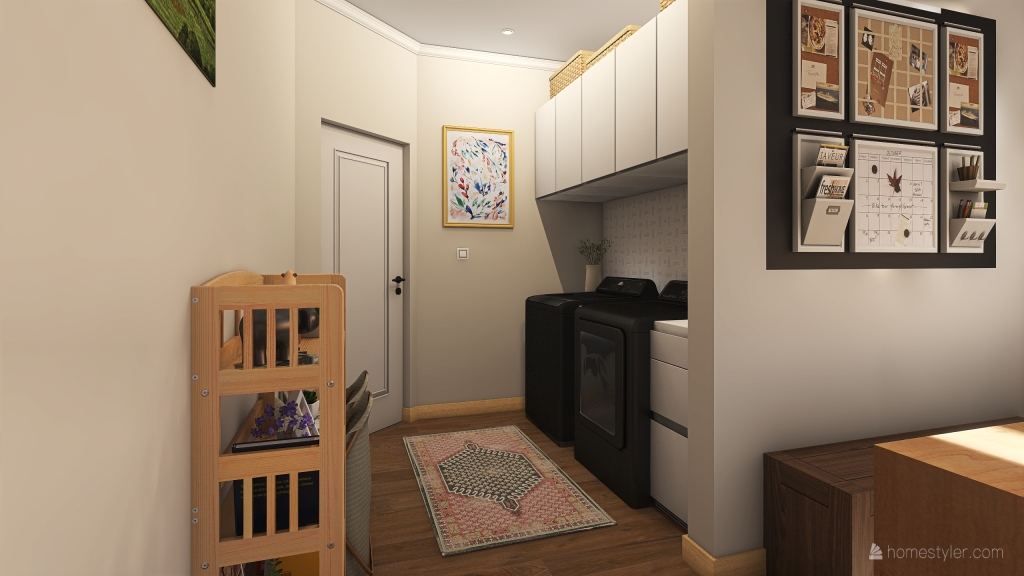 laundry/study room 3d design renderings