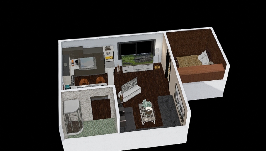 Living Room/Kitchen 3d design picture 92.19