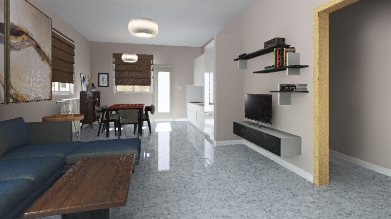 Όλγας Β2 4 κουζίνα 3d design renderings