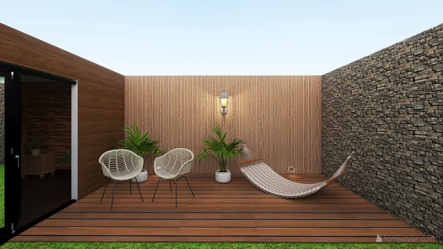 Área externa Privada da Suíte 3d design renderings