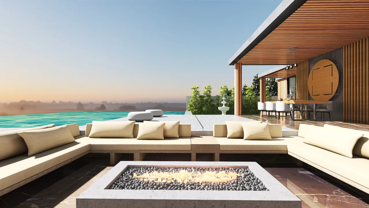 Contemporary ColdTones Outdoors 3d design renderings