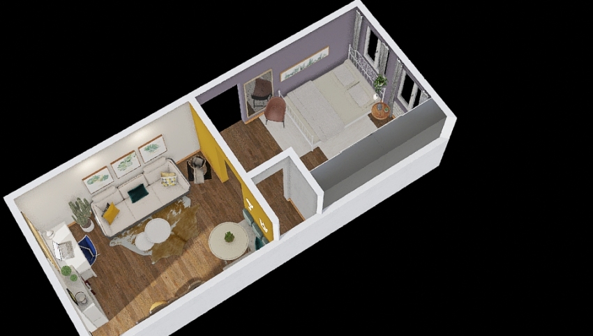 Student small apartment 3d design picture 31.27