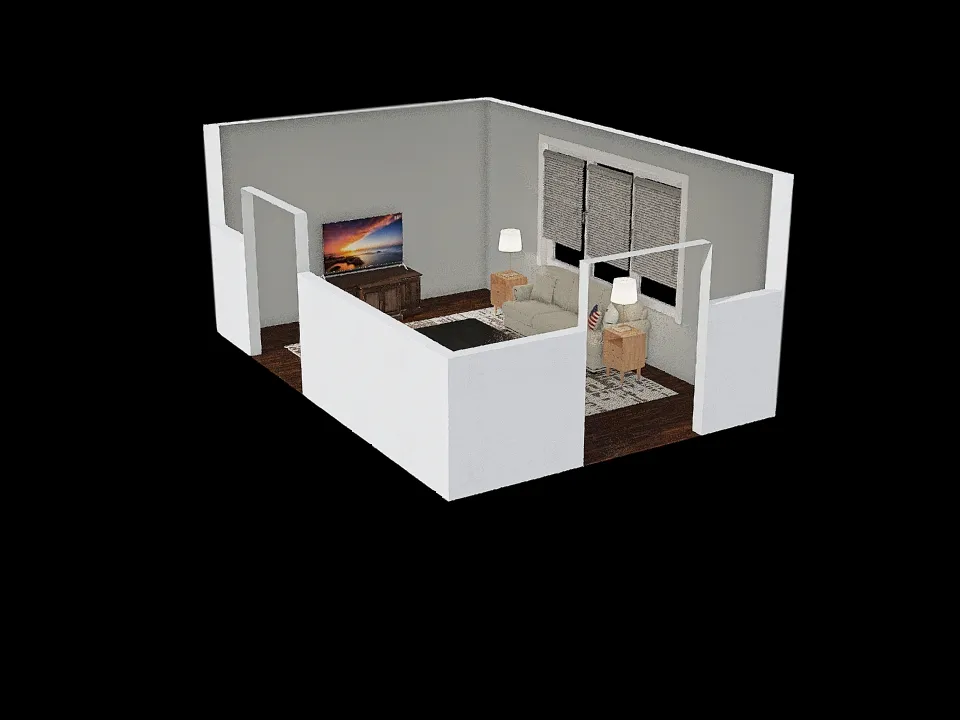 Cason's living room 3d design renderings
