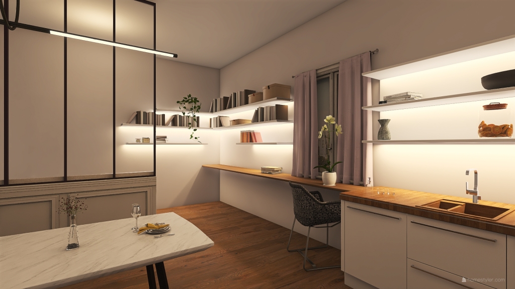 appartamento 26mq 3d design renderings