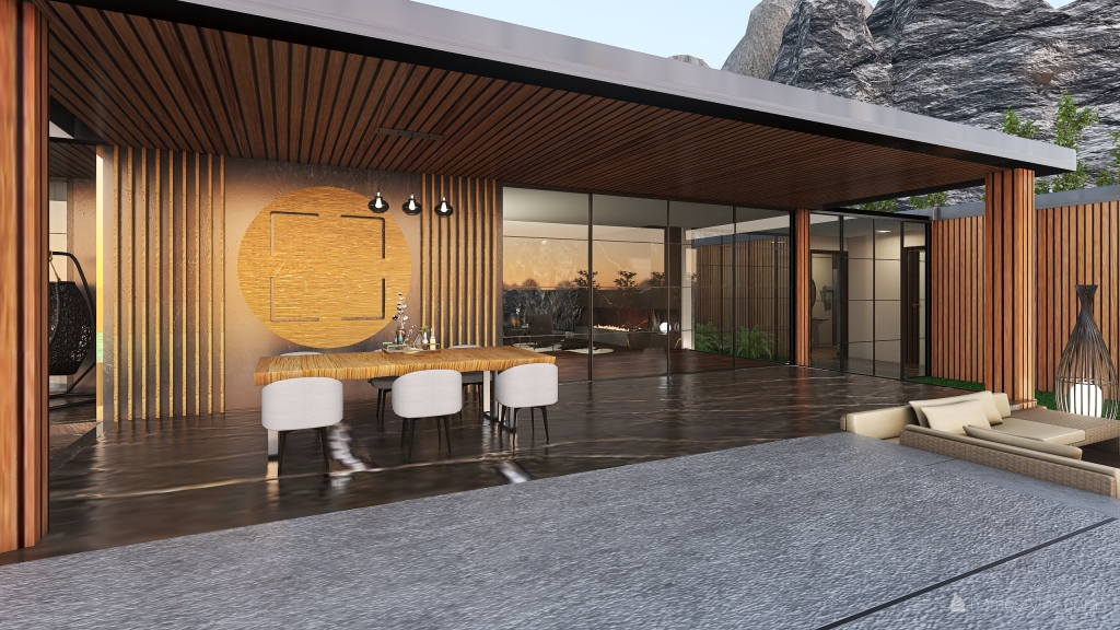 Contemporary ColdTones Porch & Balcony 3d design renderings