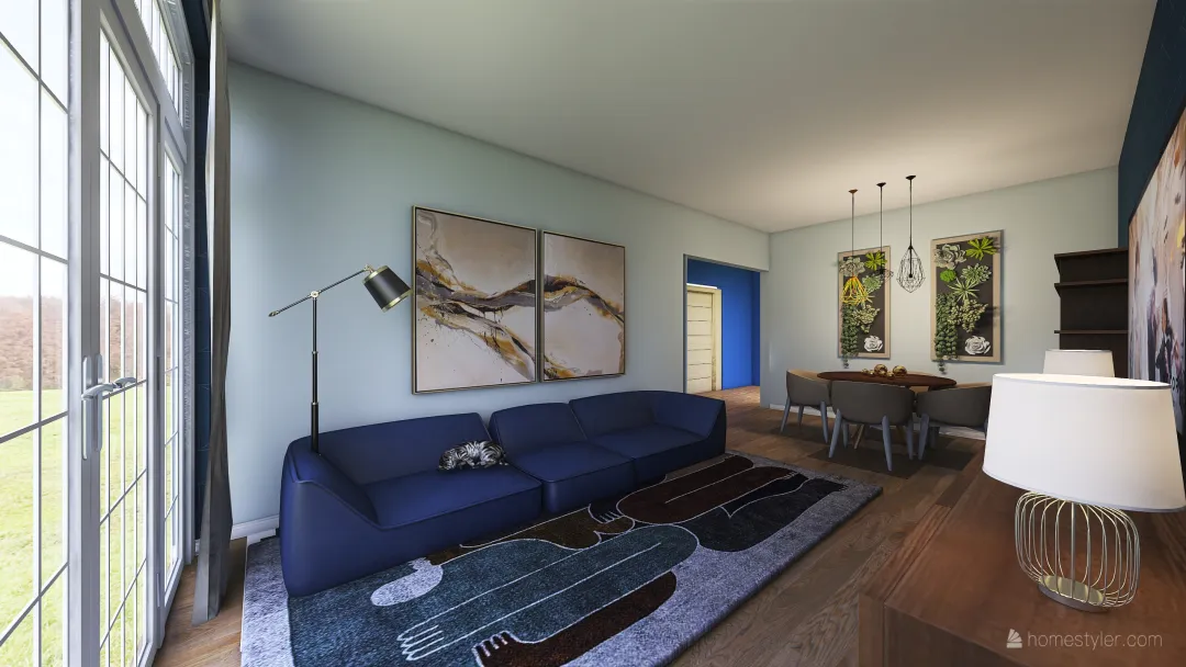 Two-room apartment, Berlin 3d design renderings
