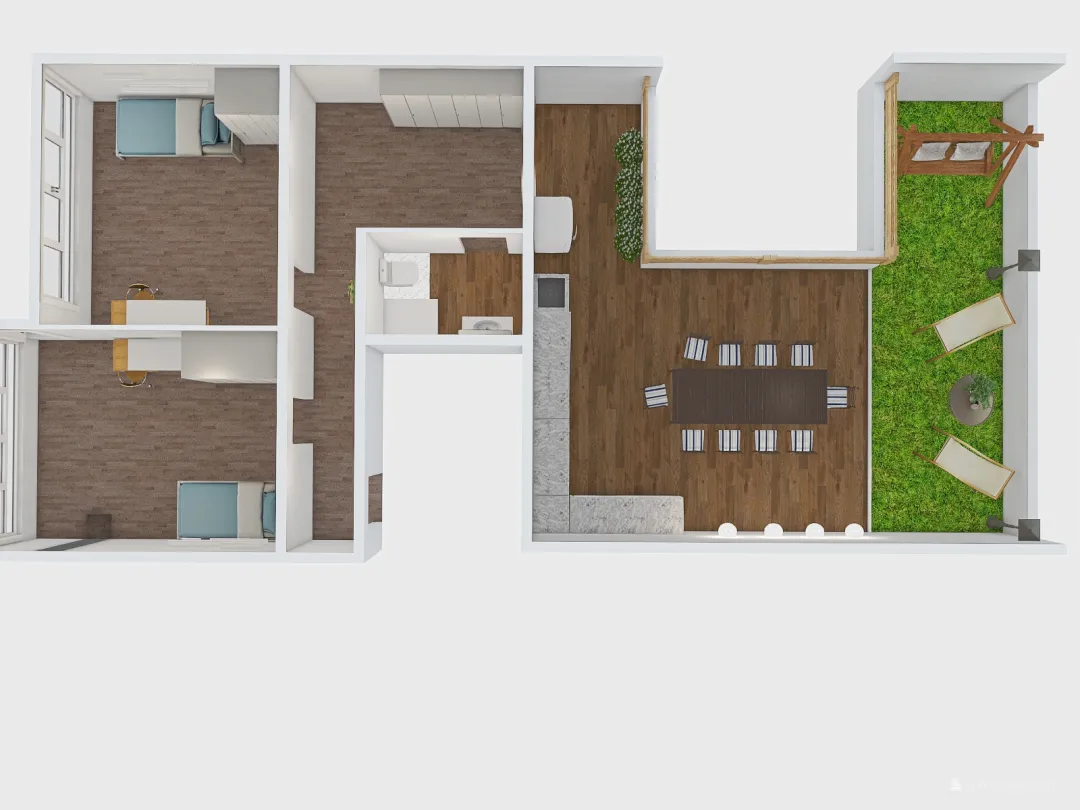 loli y jorge division para habitaciones niños 3d design renderings