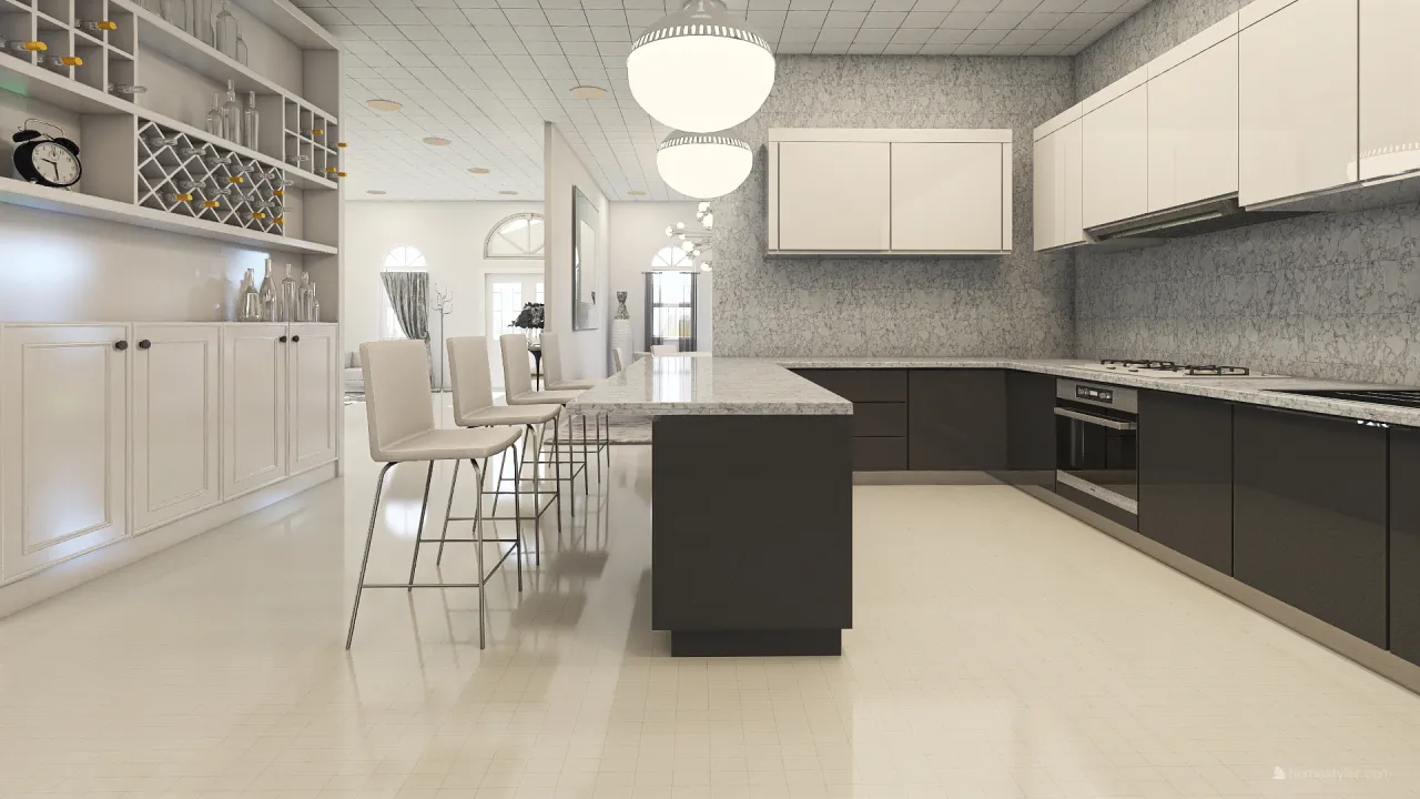 Gray&White Home 3d design renderings