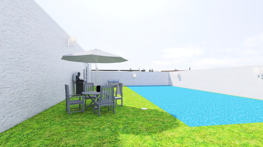 Pool and Patio 3d design renderings