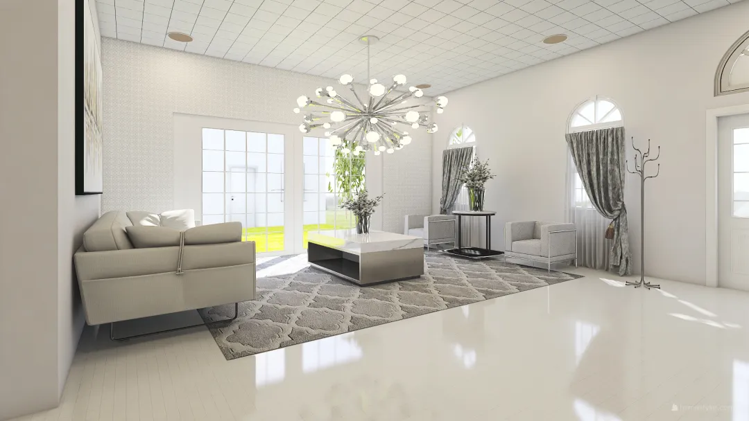 Gray&White Home 3d design renderings