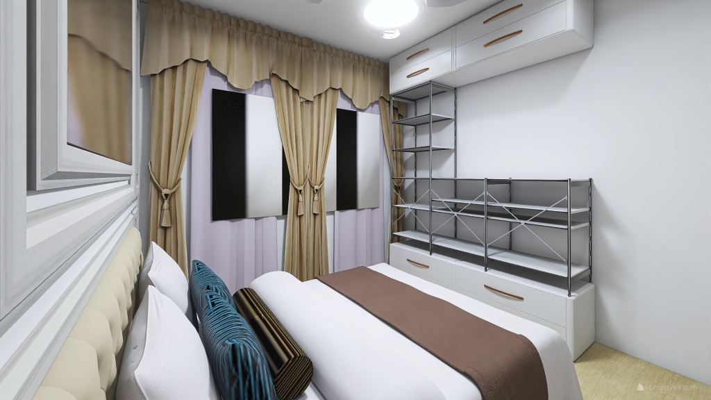 Bedroom 2 (type 2) 3d design renderings