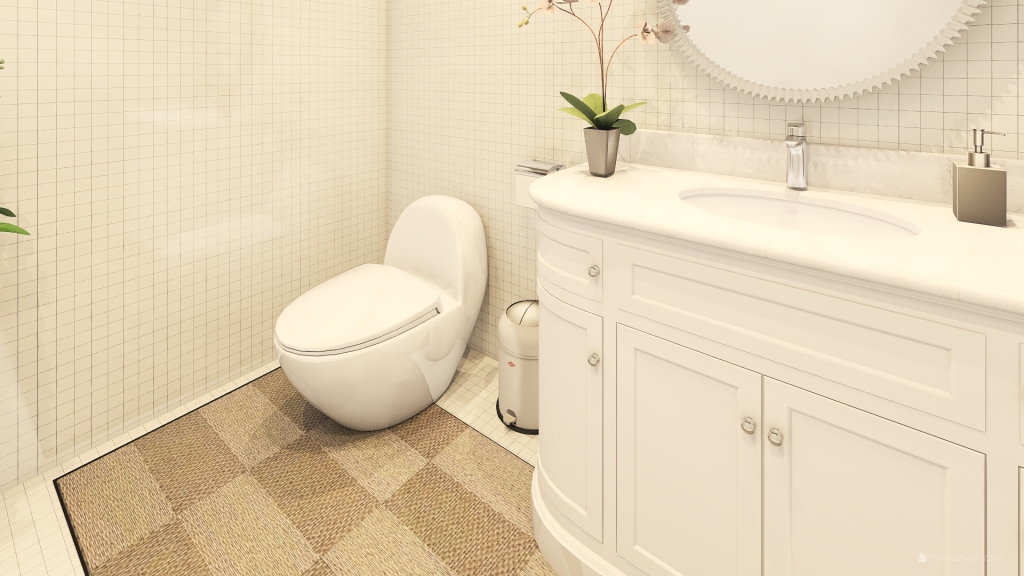 1/2 bathroom 3d design renderings