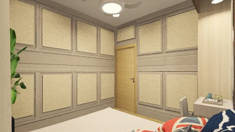 Bedroom 2 (type 5) 3d design renderings