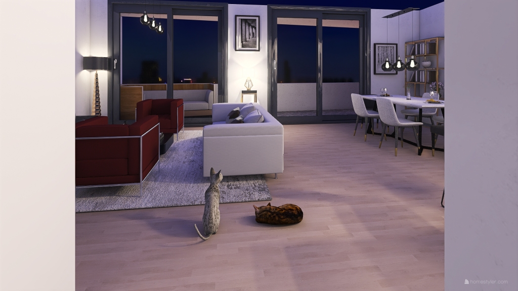 Appartement Sauvy 3d design renderings