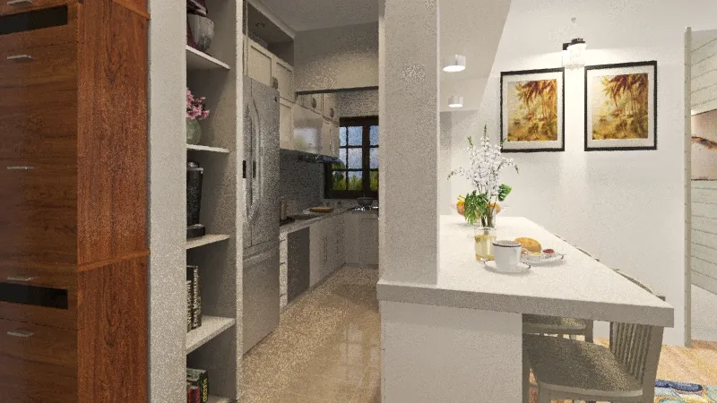 Family Hall (new kitchen) 3d design renderings