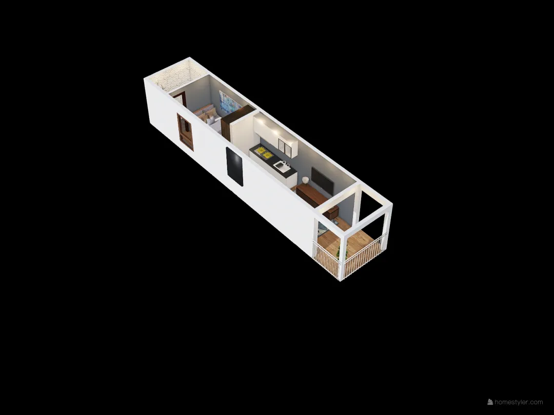 40FT MODULAR HOME CONTAINER 3d design renderings