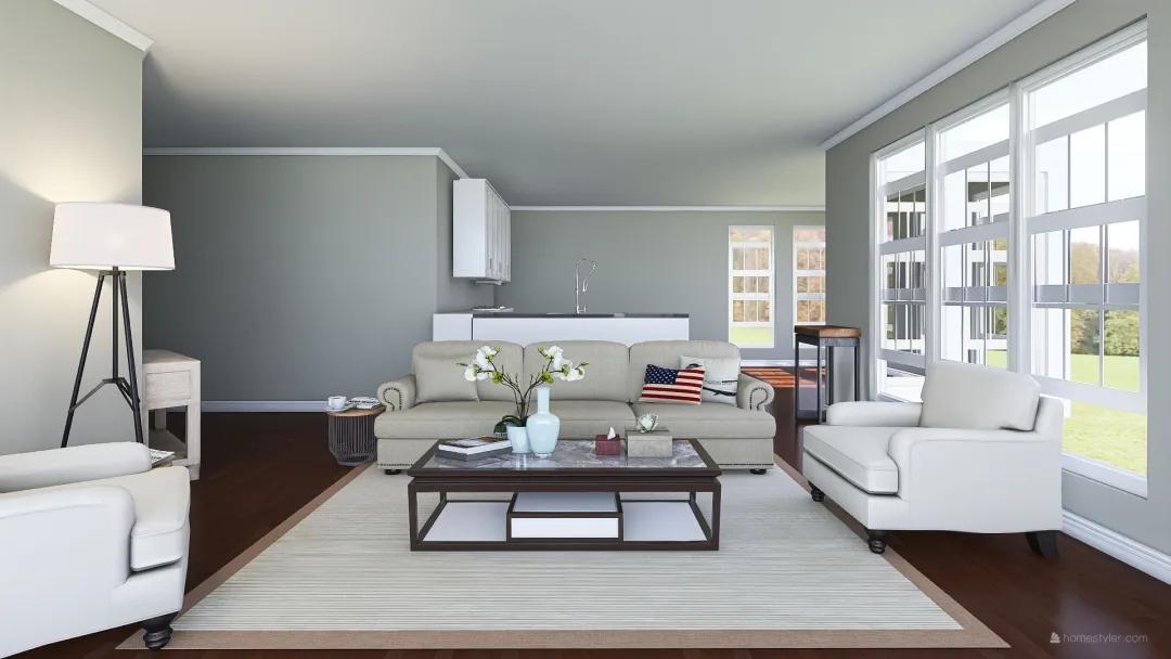 Caryn Living Room 3d design renderings