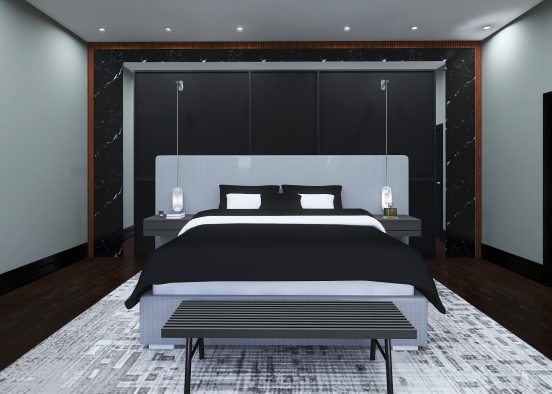 014| Man Bedroom  Design Rendering