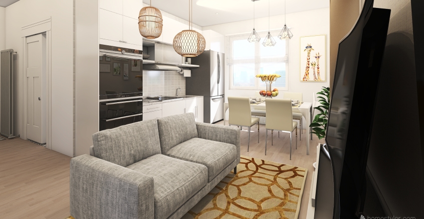Due + uno Interior Design Render