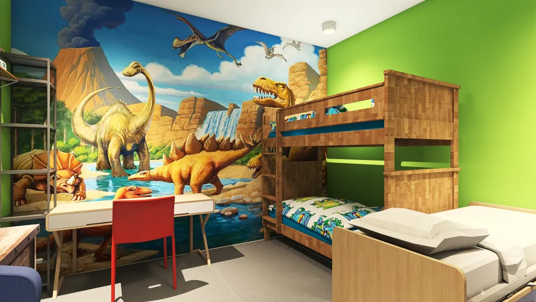cuarto de los niños 3d design renderings